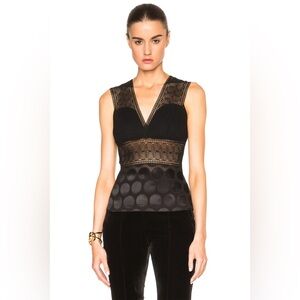 Yigal Azrouël Black Lace Top